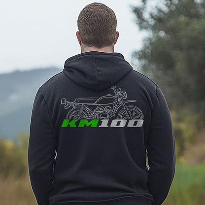 Kawasaki KM100 Inspired Hoodie - Motorcycle Sweatshirt for Riders