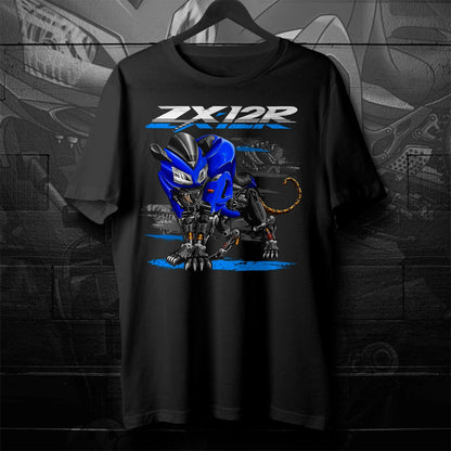 Kawasaki ZX12R Panther 2003-06 Inspired T-Shirt - Motorcycle Tee Shirt for Riders