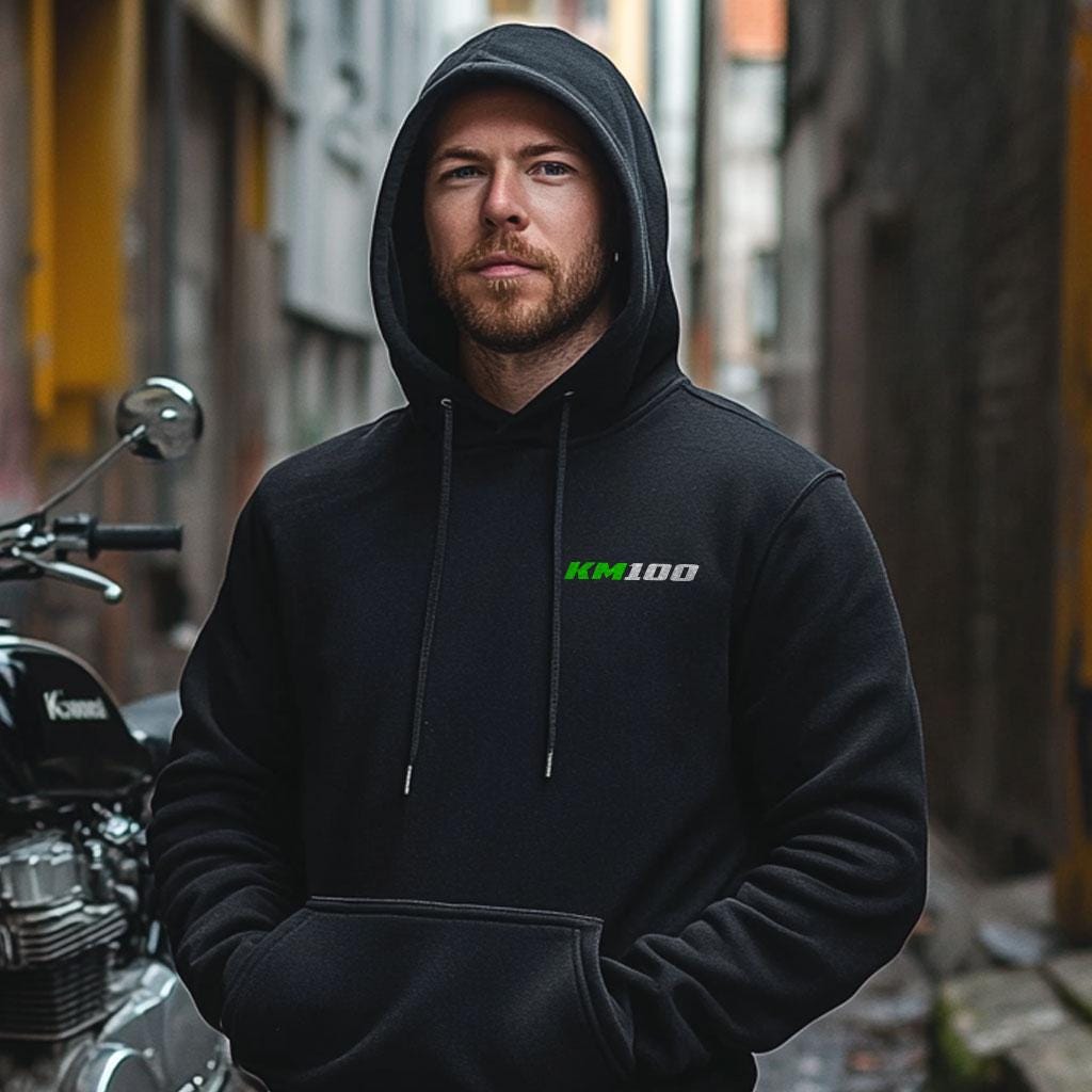 Kawasaki KM100 Inspired Hoodie - Motorcycle Sweatshirt for Riders