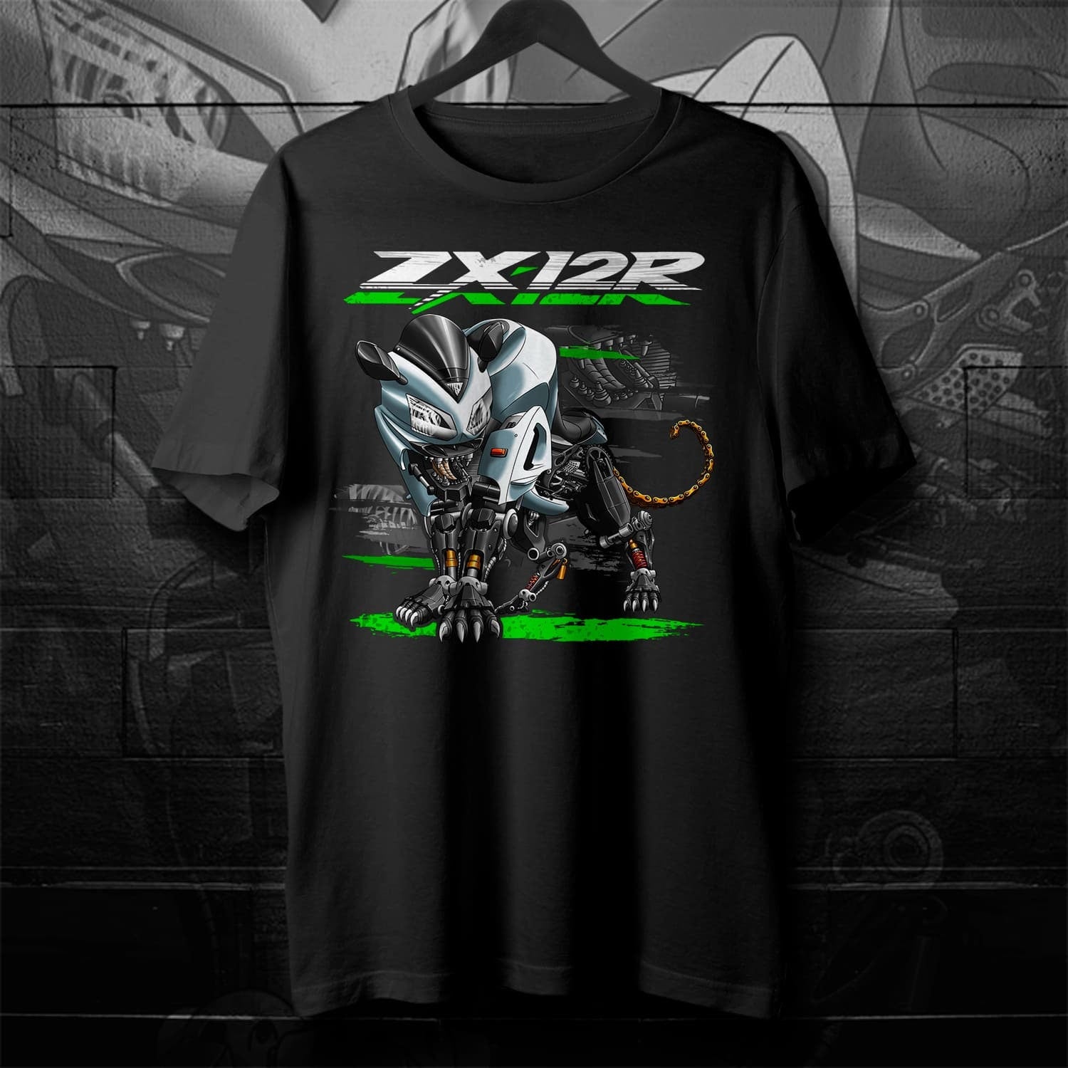 Kawasaki ZX12R Panther 2003-06 Inspired T-Shirt - Motorcycle Tee Shirt for Riders