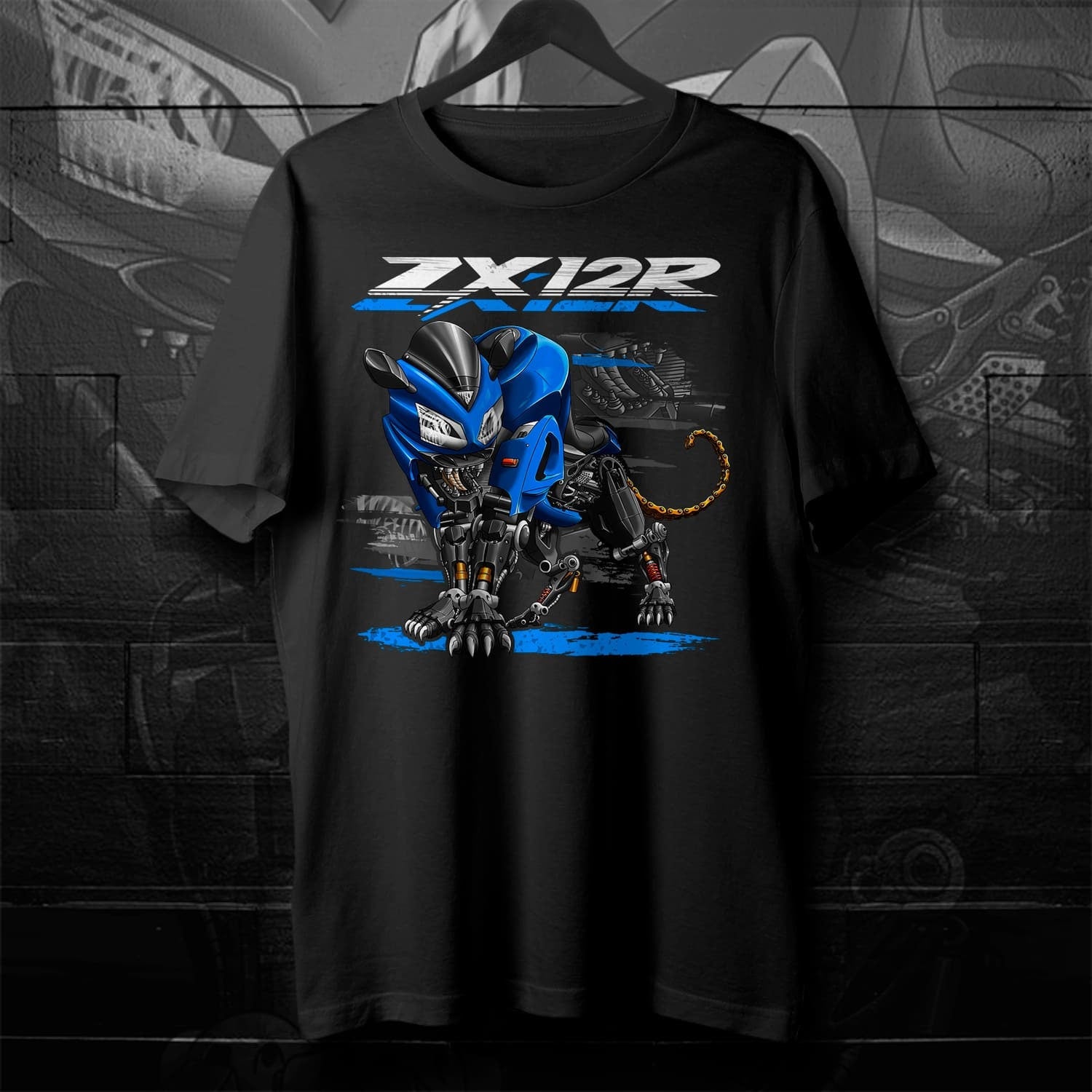 Kawasaki ZX12R Panther 2003-06 Inspired T-Shirt - Motorcycle Tee Shirt for Riders