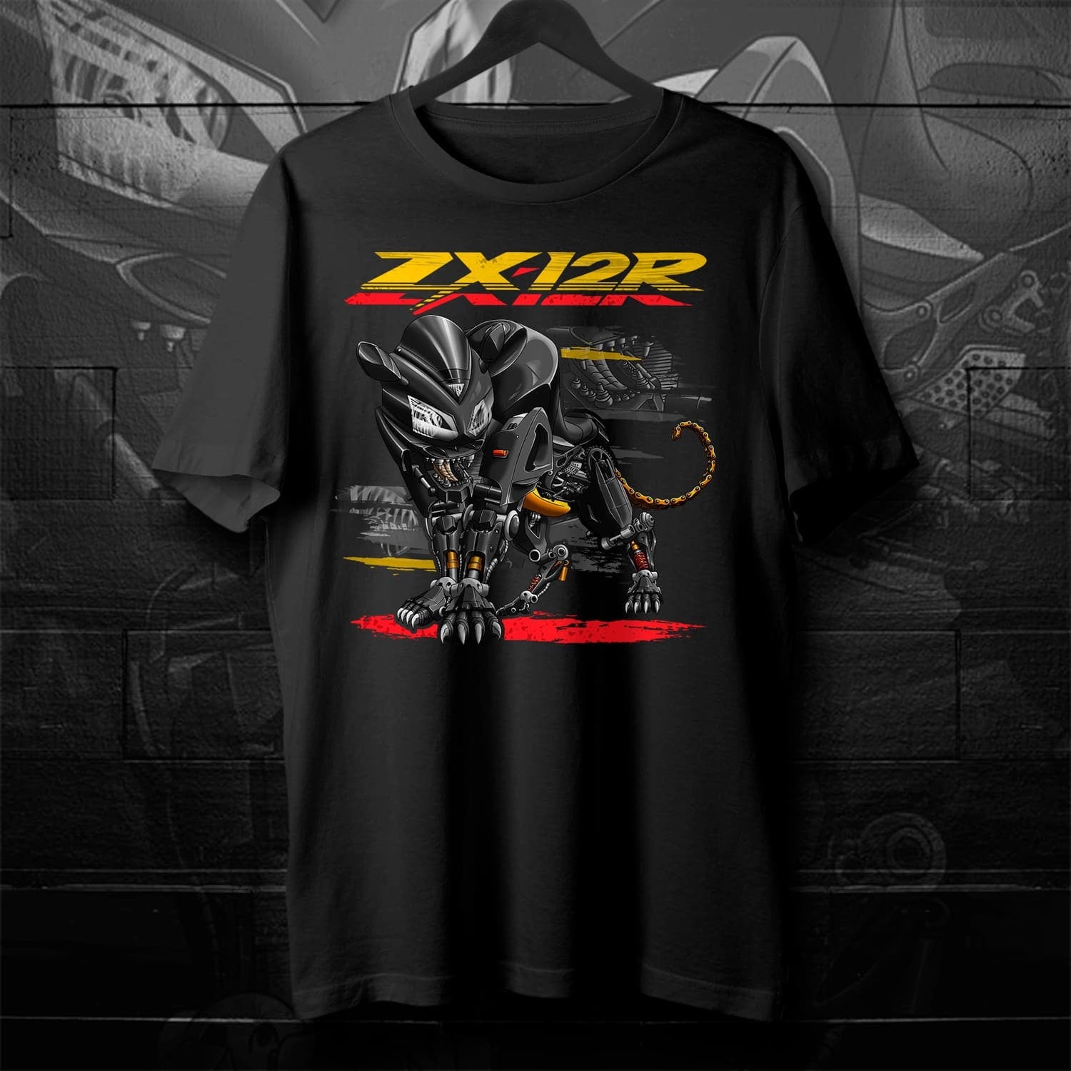 Kawasaki ZX12R Panther 2003-06 Inspired T-Shirt - Motorcycle Tee Shirt for Riders