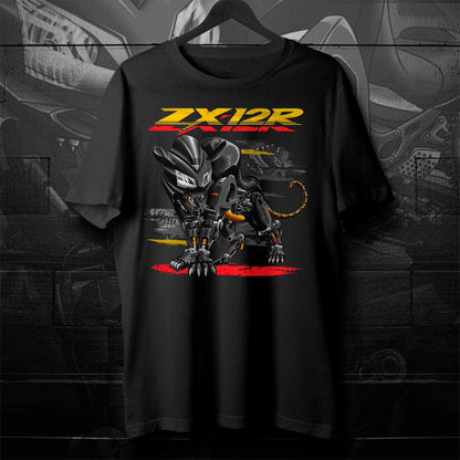 Kawasaki ZX12R Panther 2003-06 Inspired T-Shirt - Motorcycle Tee Shirt for Riders