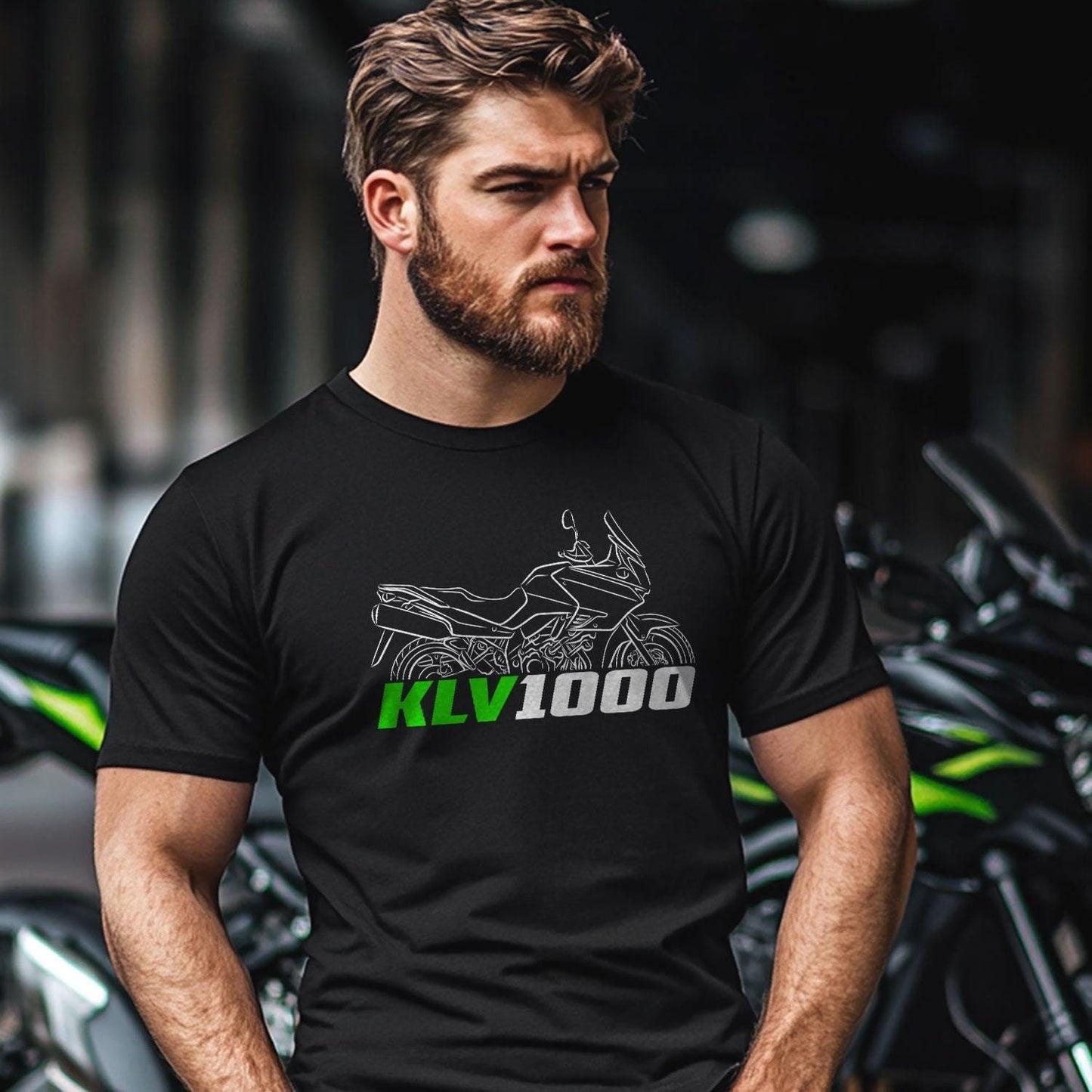 Kawasaki KLV1000 Inspired T-Shirt - Motorcycle Tee Shirt for Riders