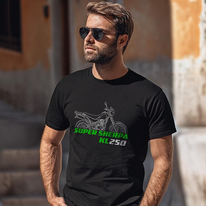 Kawasaki KL250 Super Sherpa Inspired T-Shirt - Motorcycle Tee Shirt for Riders