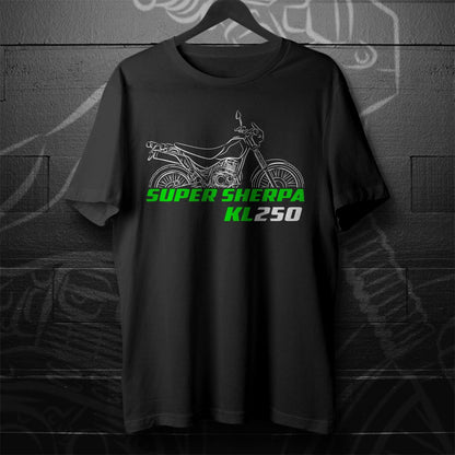 Kawasaki KL250 Super Sherpa Inspired T-Shirt - Motorcycle Tee Shirt for Riders