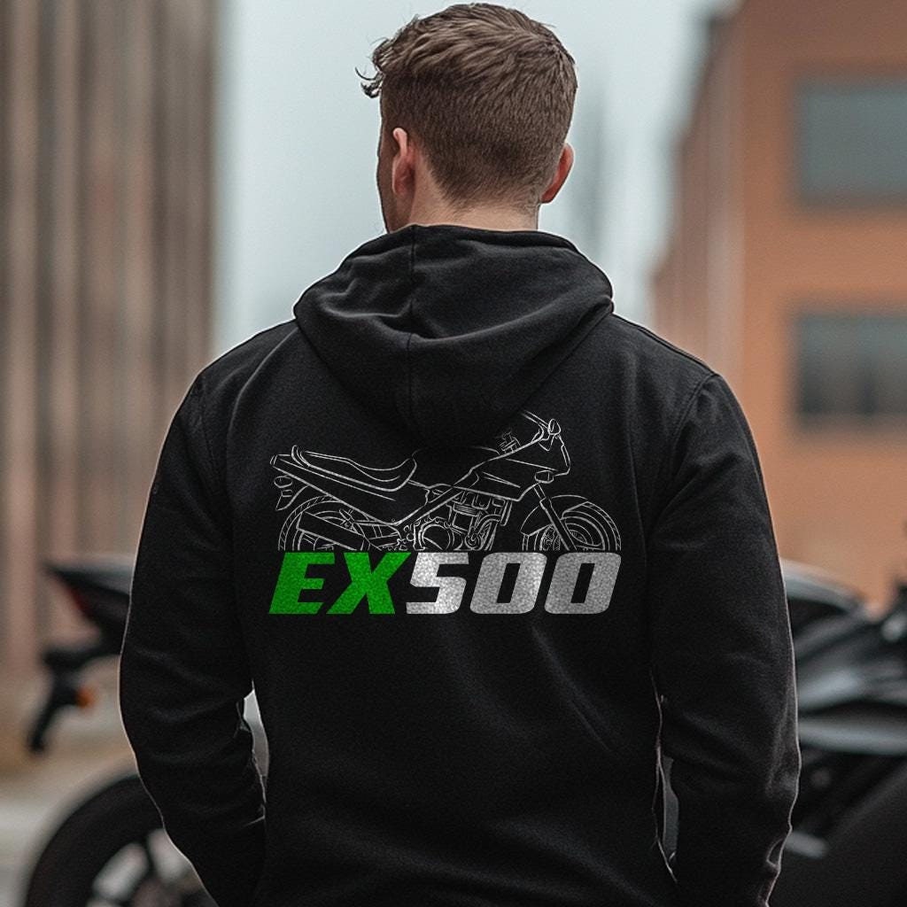 Kawasaki EX500 Inspired Hoodie - Motorcycle Sweatshirt for Riders