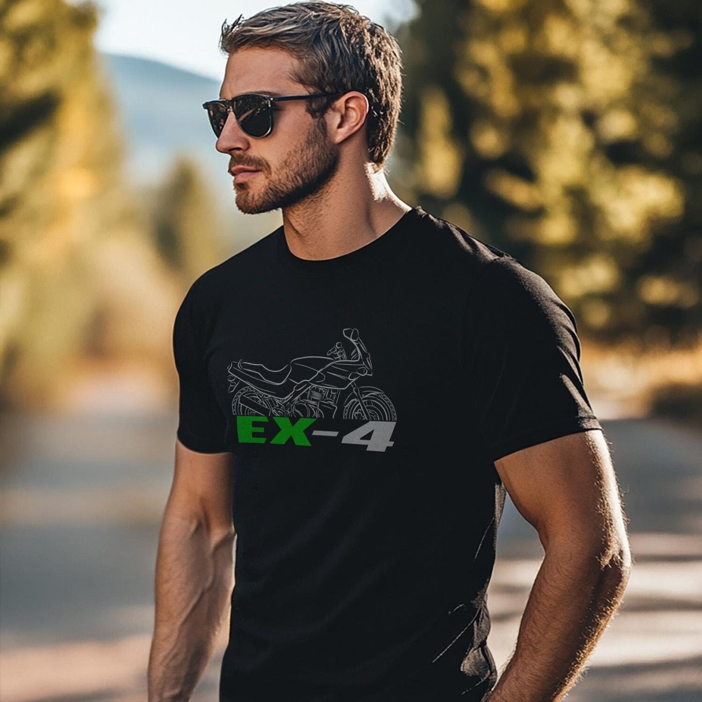 Kawasaki EX-4 Inspired T-Shirt - Motorcycle Tee Shirt for Riders