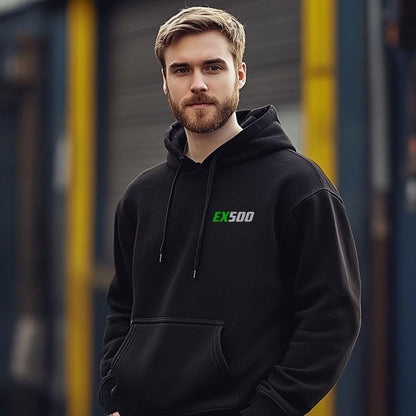 Kawasaki EX500 Inspired Hoodie - Motorcycle Sweatshirt for Riders
