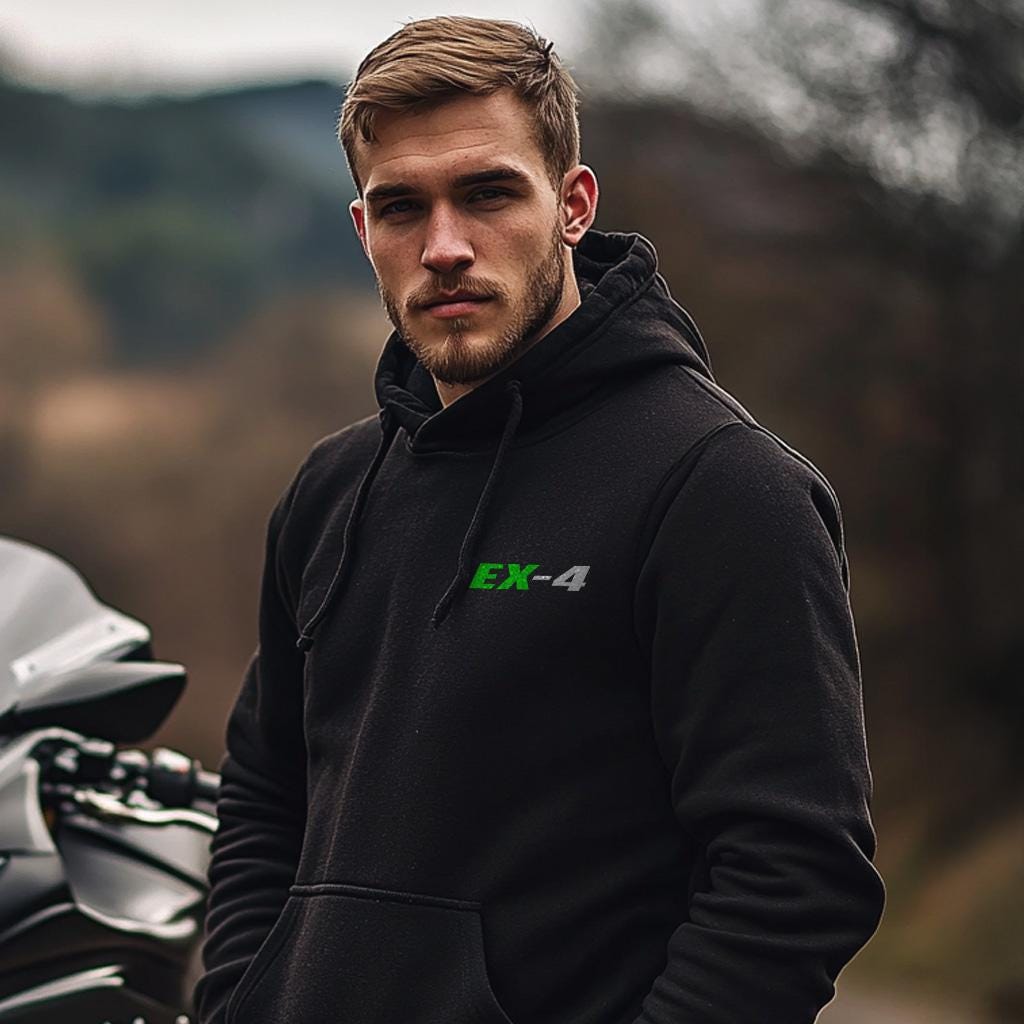 Kawasaki EX-4 Inspired Hoodie - Motorcycle Sweatshirt for Riders