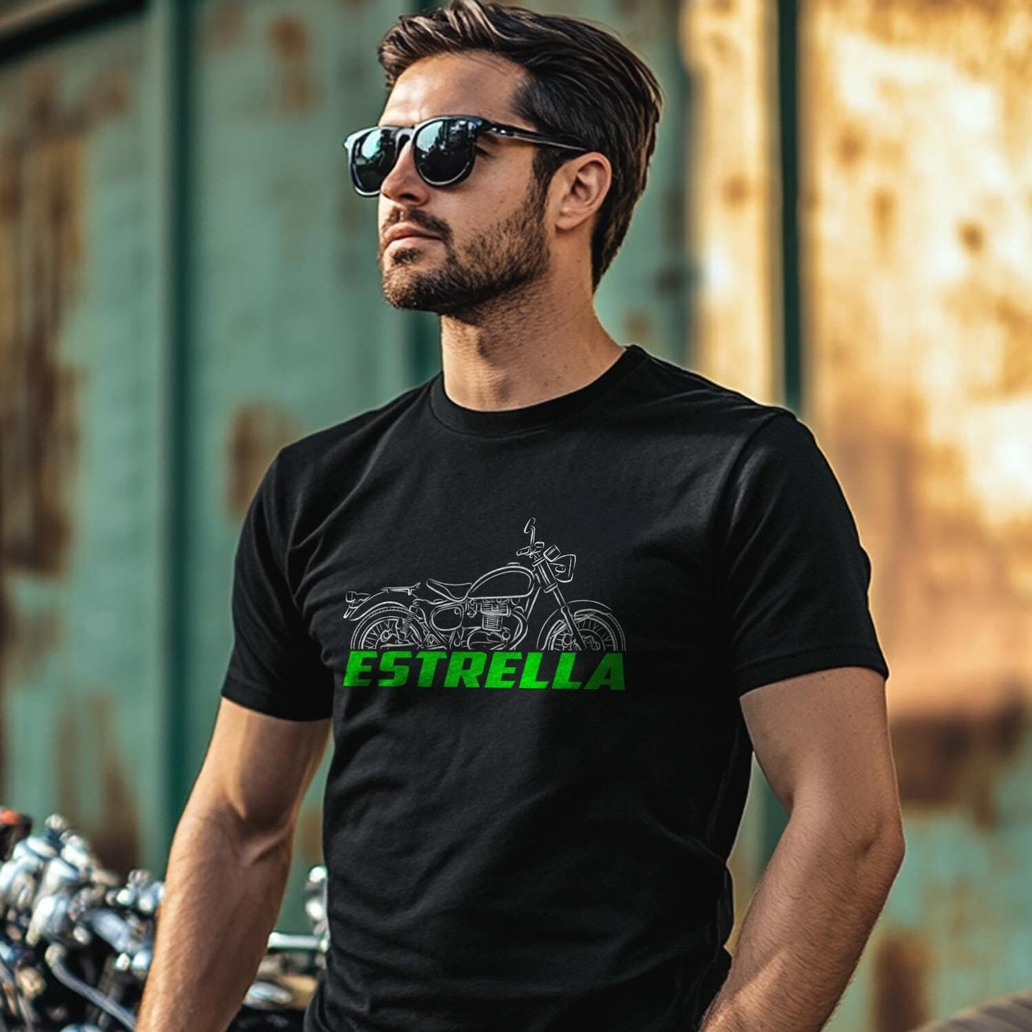 Kawasaki Estrella Inspired T-Shirt - Motorcycle Tee Shirt for Riders