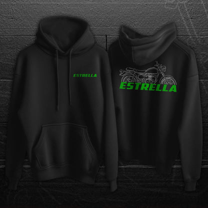 Kawasaki Estrella Inspired Hoodie - Motorcycle Sweatshirt for Riders