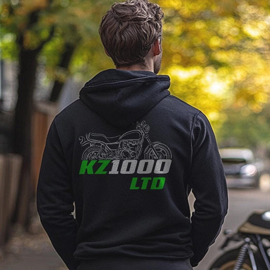 Kawasaki Z1000LTD & KZ1000LTD Inspired Hoodie - Motorcycle Sweatshirt for Riders