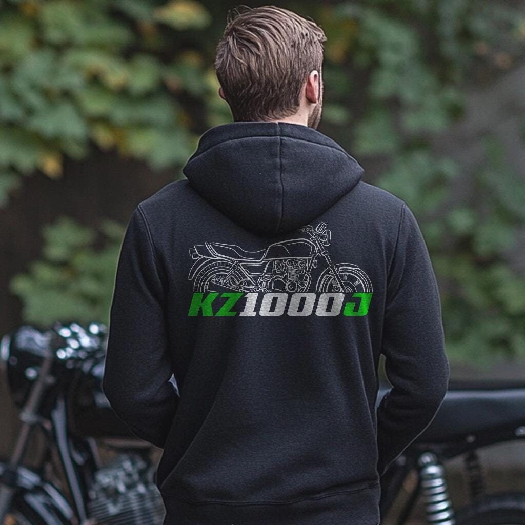 Kawasaki Z1000J & KZ1000J Inspired Hoodie - Motorcycle Sweatshirt for Riders