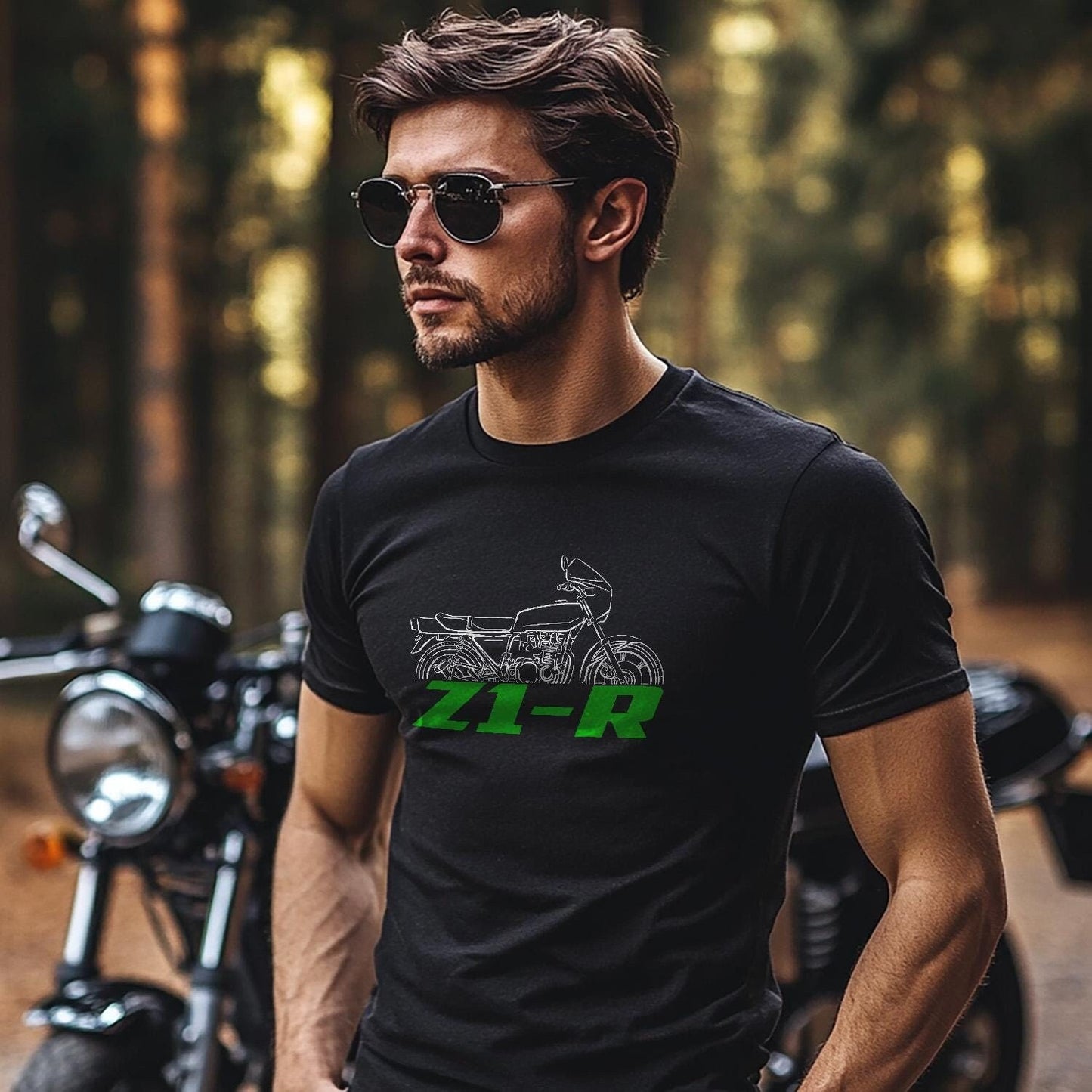 Kawasaki Z1000 & Z1000D Z1-R Inspired T-Shirt - Motorcycle Tee Shirt for Riders