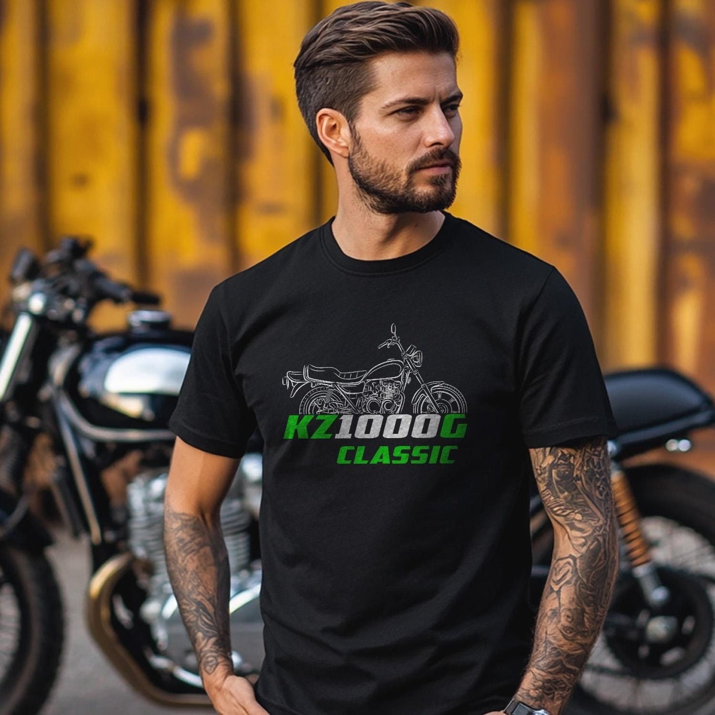 Kawasaki Z1000 & KZ1000G Classic 1980 Inspired T-Shirt - Motorcycle Tee Shirt for Riders