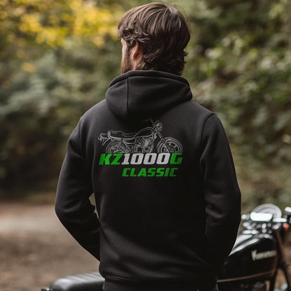 Kawasaki Z1000 & KZ1000G Classic 1980 Inspired Hoodie - Motorcycle Sweatshirt for Riders