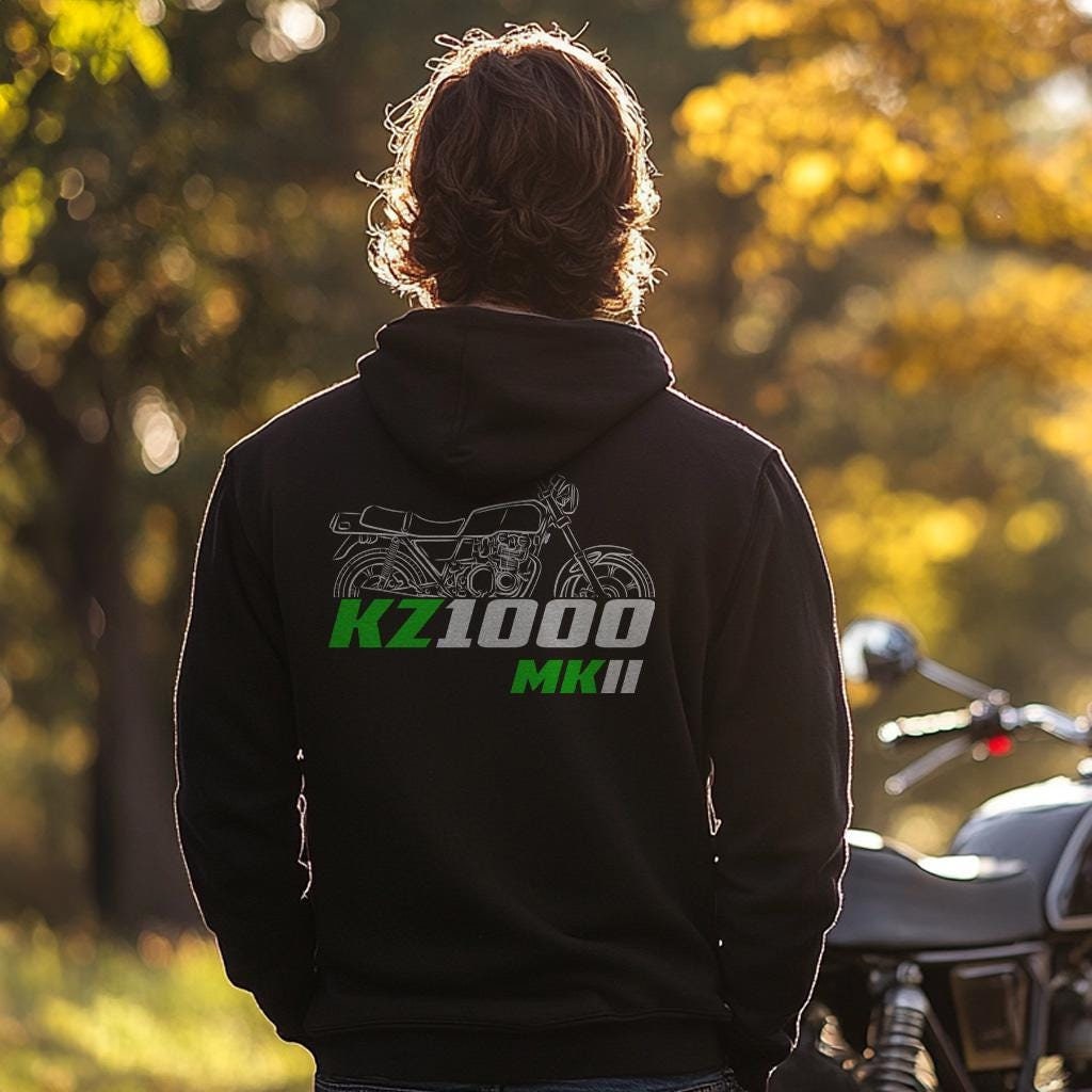 Kawasaki Z1000 & KZ1000 MKII Inspired Hoodie - Motorcycle Sweatshirt for Riders