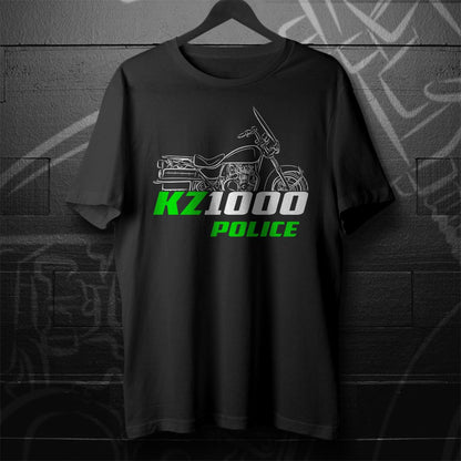 Kawasaki Z1000 & KZ1000 Police Inspired T-Shirt - Motorcycle Tee Shirt for Riders