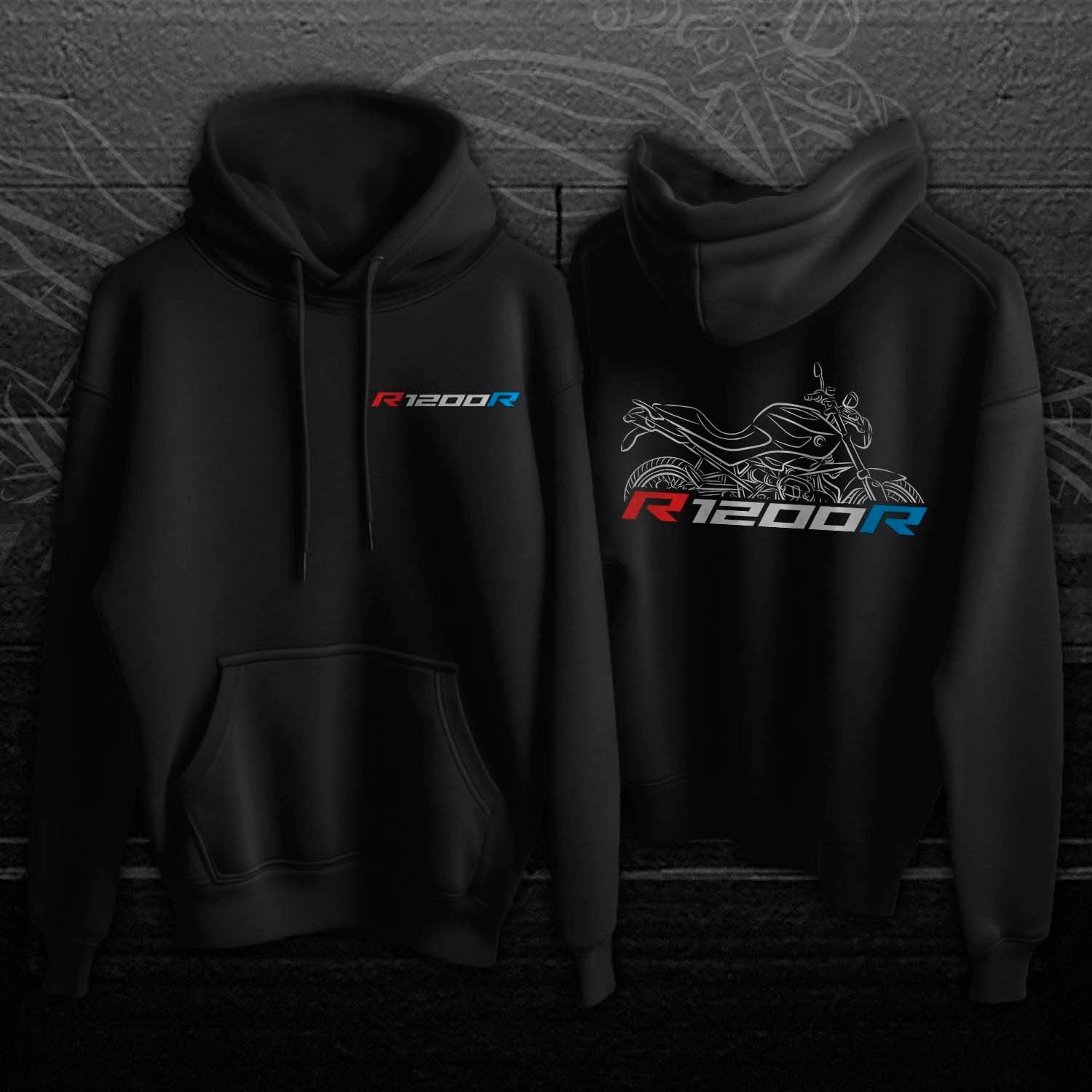 BMW R1200R Hoodie - Motorcycle Sweatshirt for Motorrad Riders