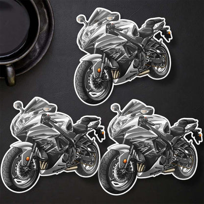 Suzuki GSX-R600 2011-15 Inspired Stickers - Set of 3 Biker Motorcycle Decals