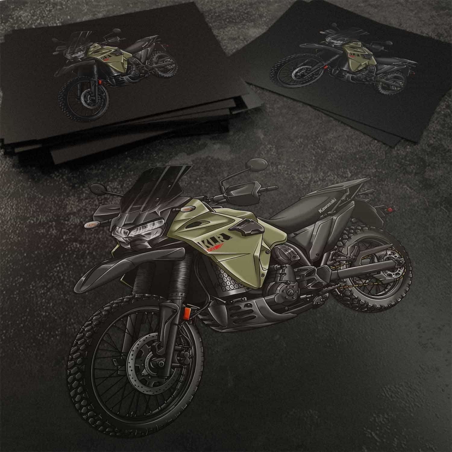 Kawasaki KLR 650 2022-24 Stickers - Set of 3 Motorcycle Decals for Riders