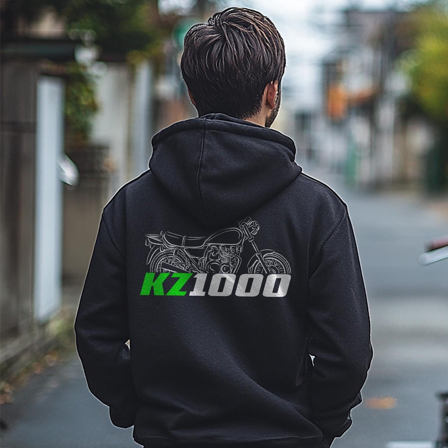 Kawasaki Z1000 & KZ1000 Inspired Hoodie - Motorcycle Sweatshirt for Riders