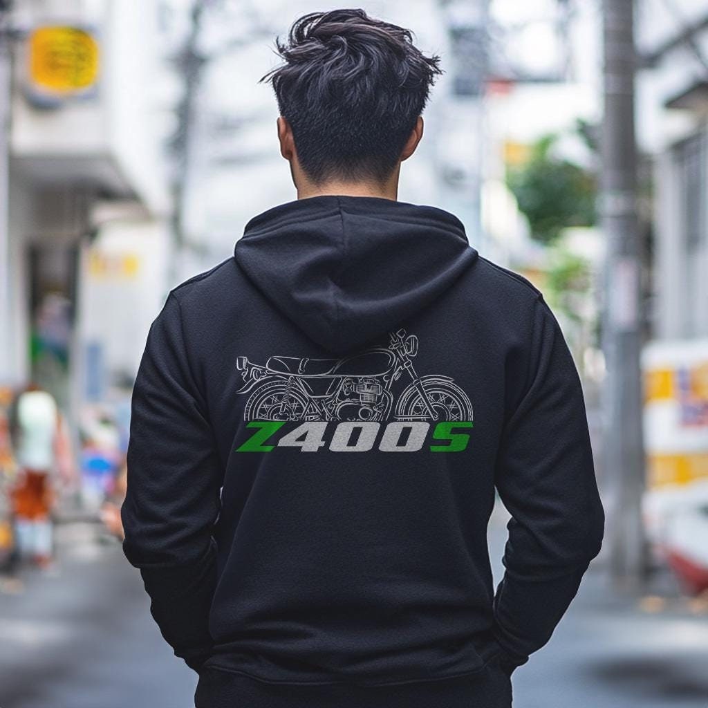 Kawasaki Z400S & KZ400S Inspired Hoodie - Motorcycle Sweatshirt for Riders