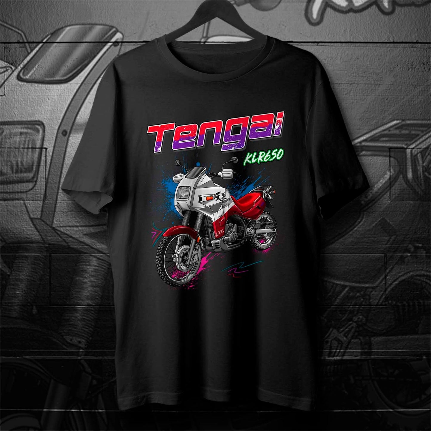 Kawasaki KLR 650 B Tengai T-Shirt - Motorcycle Tee Shirt for Riders