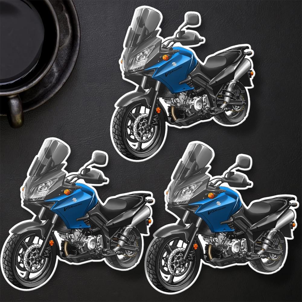 Suzuki V-Strom 1000 2007-12 Inspired Stickers - Set of 3 Biker Motorcycle Decals