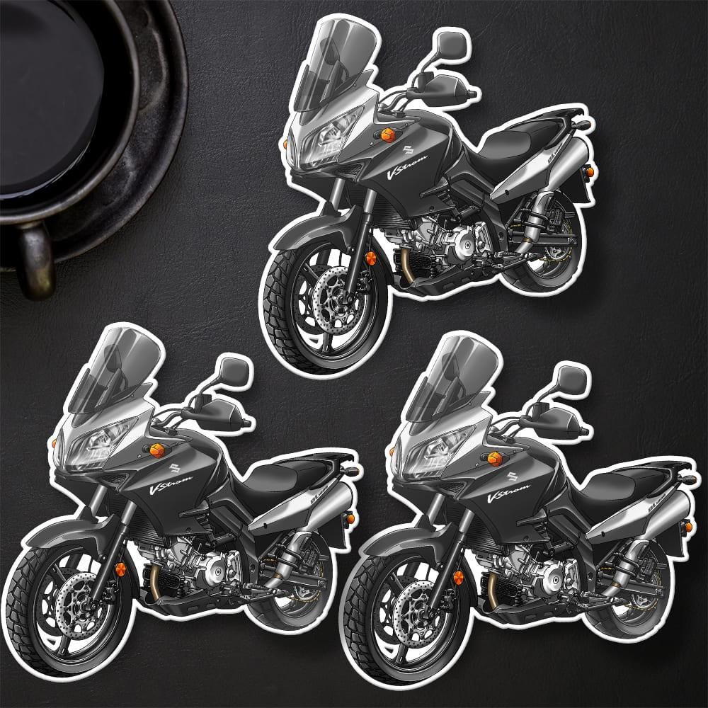 Suzuki V-Strom 1000 2007-12 Inspired Stickers - Set of 3 Biker Motorcycle Decals
