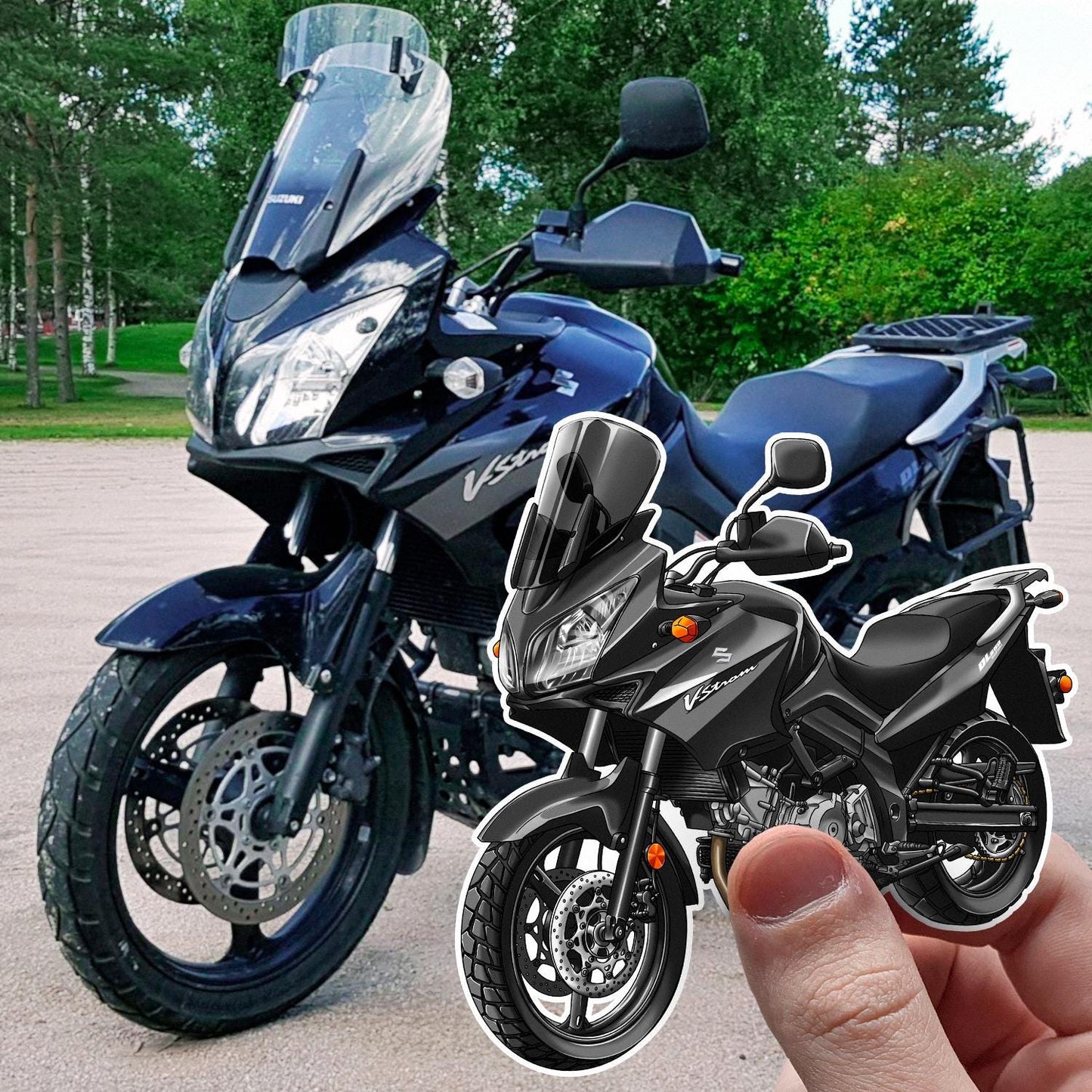 Suzuki V-Strom 650 2006-11 Inspired Stickers - Set of 3 Biker Motorcycle Decals