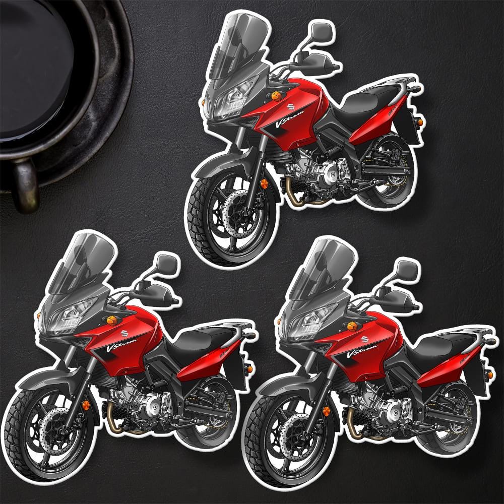 Suzuki V-Strom 650 2006-11 Inspired Stickers - Set of 3 Biker Motorcycle Decals