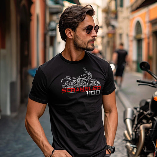 Ducati Scrambler 1100 Inspired T-Shirt - Motorcycle Tee Shirt for Riders