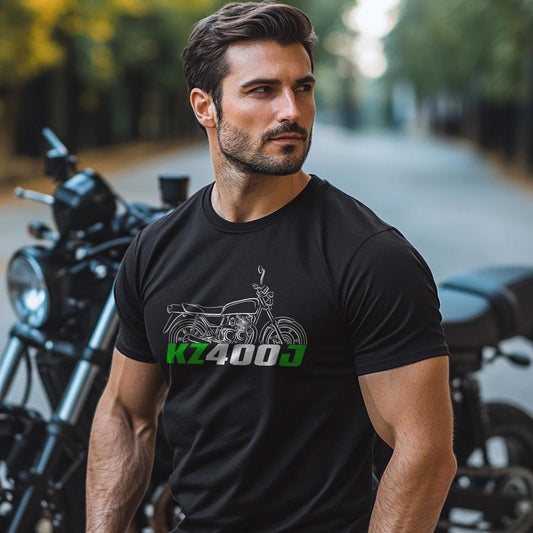 Kawasaki Z400J & KZ400J Inspired T-Shirt - Motorcycle Tee Shirt for Riders