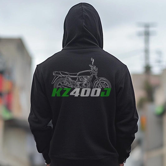 Kawasaki Z400J & KZ400J Inspired Hoodie - Motorcycle Sweatshirt for Riders