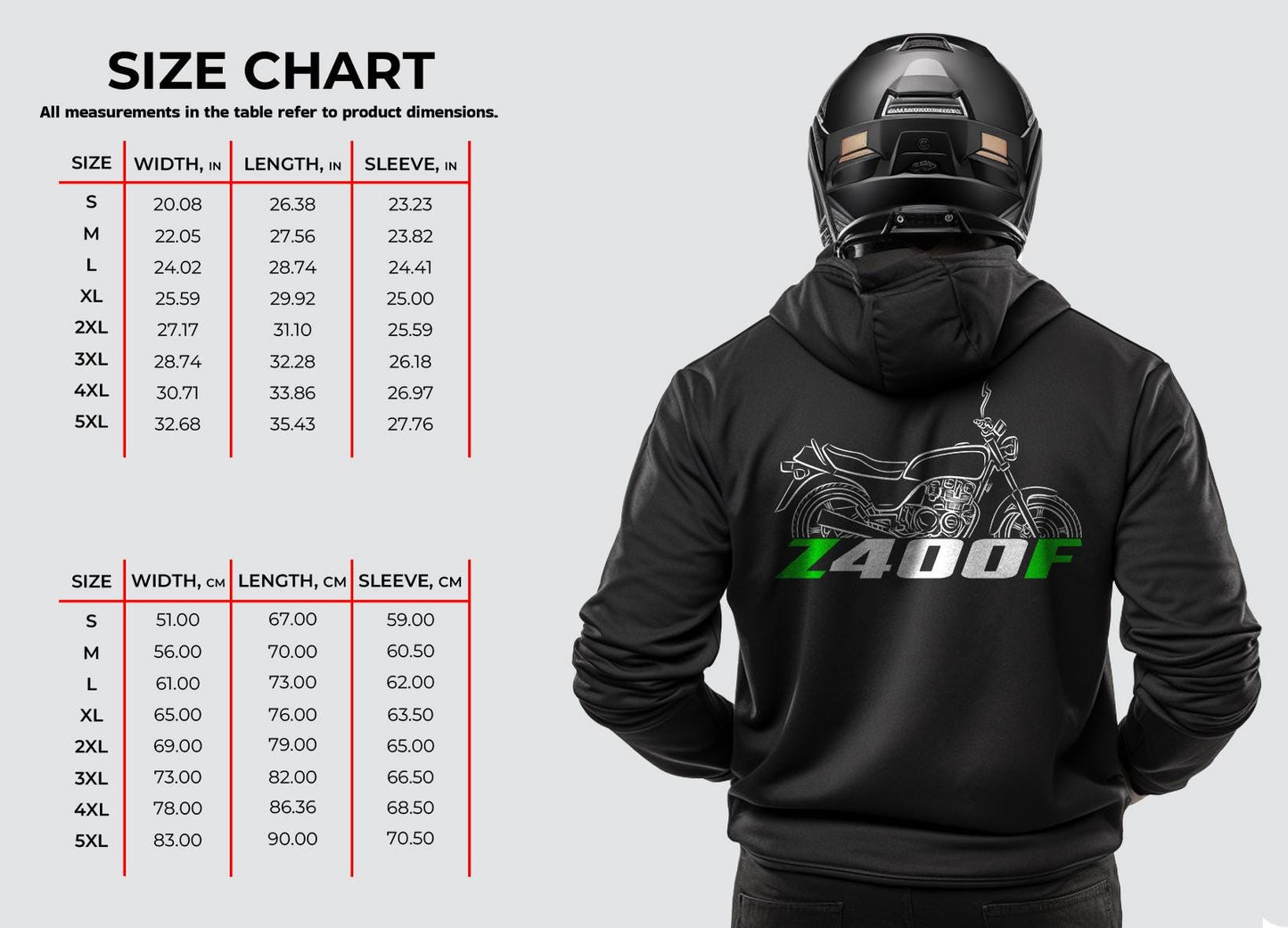 Kawasaki Z400F & KZ400F Inspired Hoodie - Motorcycle Sweatshirt for Riders