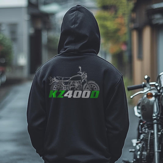 Kawasaki Z400D & KZ400D Inspired Hoodie - Motorcycle Sweatshirt for Riders