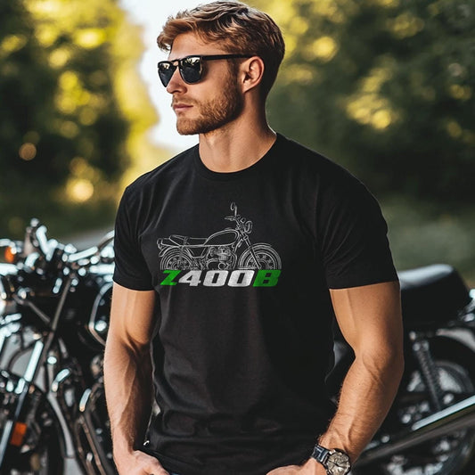 Kawasaki Z400B & KZ400B Inspired T-Shirt - Motorcycle Tee Shirt for Riders