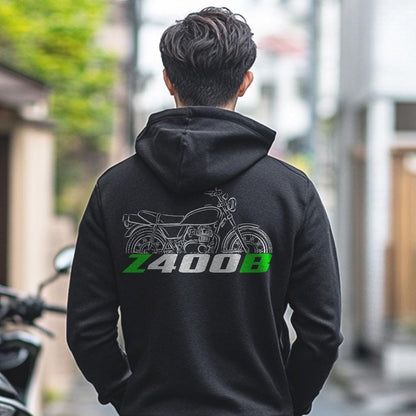 Kawasaki Z400B & KZ400B Inspired Hoodie - Motorcycle Sweatshirt for Riders