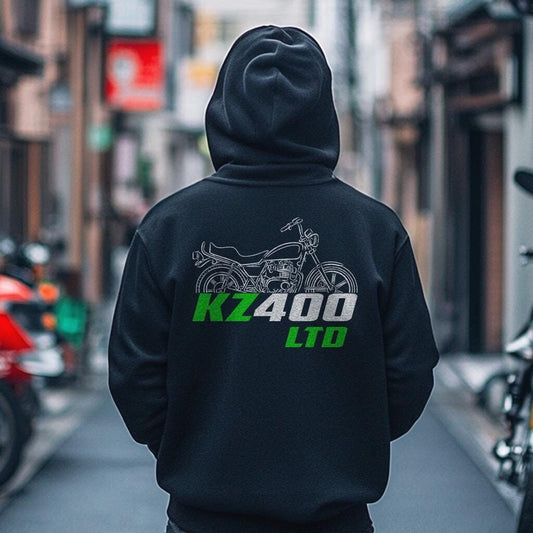Kawasaki Z400 & KZ400 LTD Inspired Hoodie - Motorcycle Sweatshirt for Riders