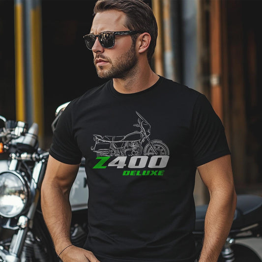 Kawasaki Z400 & KZ400 Deluxe Inspired T-Shirt - Motorcycle Tee Shirt for Riders