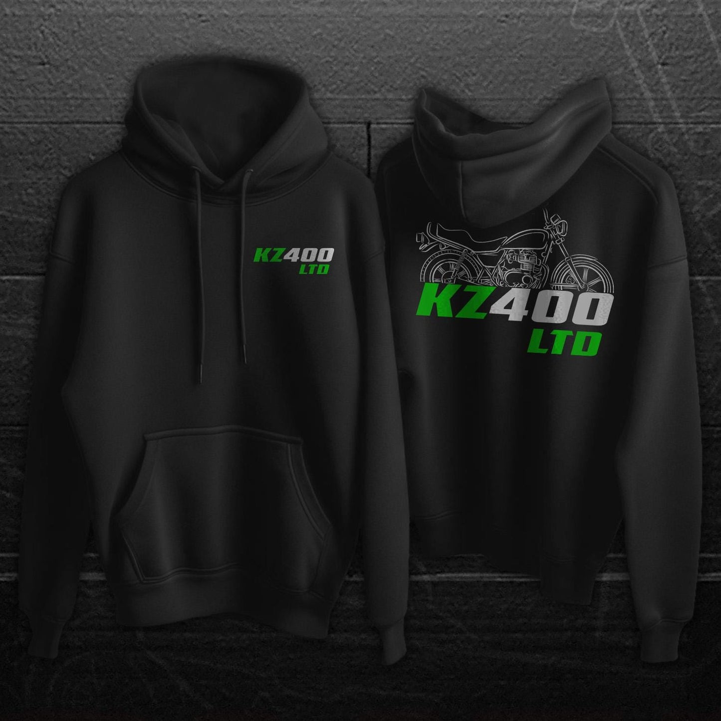 Kawasaki Z400 & KZ400 LTD Inspired Hoodie - Motorcycle Sweatshirt for Riders