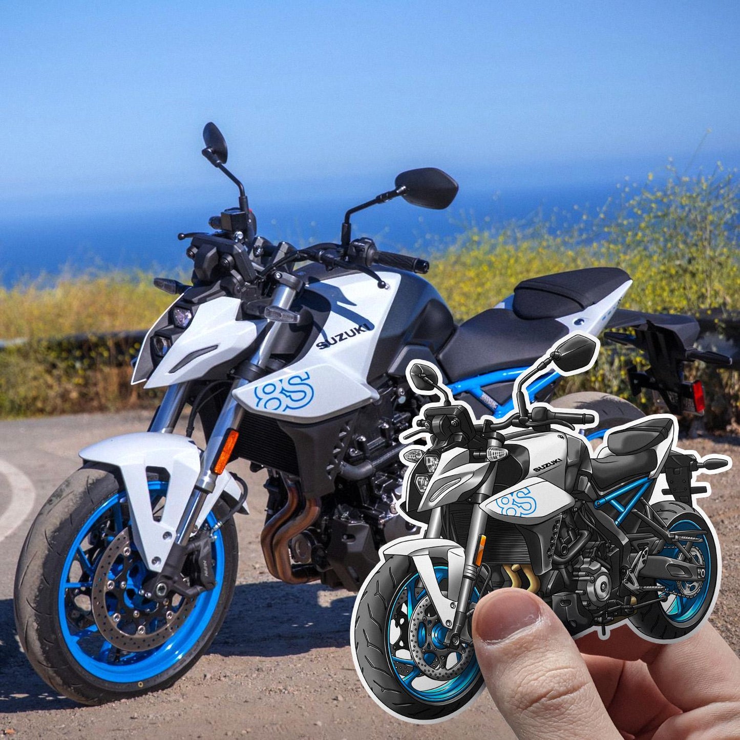 Suzuki GSX-8S Inspired Stickers - Set of 3 Biker Motorcycle Decals