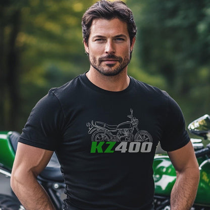 Kawasaki Z400 & KZ400 Inspired T-Shirt - Motorcycle Tee Shirt for Riders