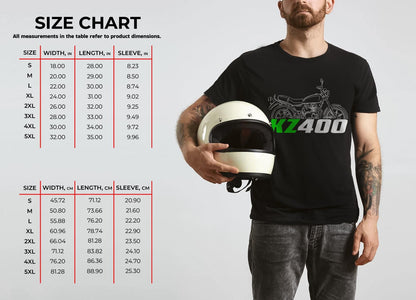 Kawasaki Z400 & KZ400 Inspired T-Shirt - Motorcycle Tee Shirt for Riders