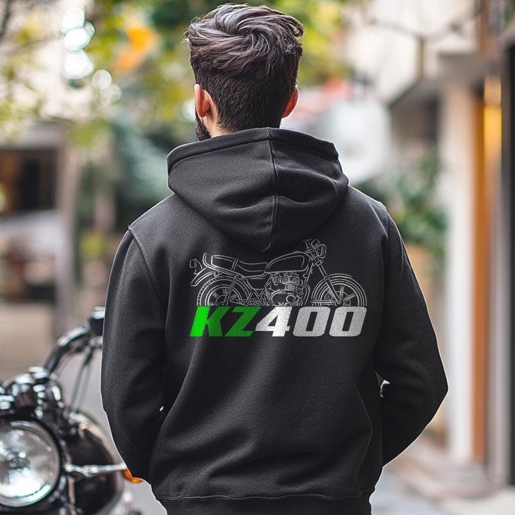Kawasaki Z400 & KZ400 Inspired Hoodie - Motorcycle Sweatshirt for Riders