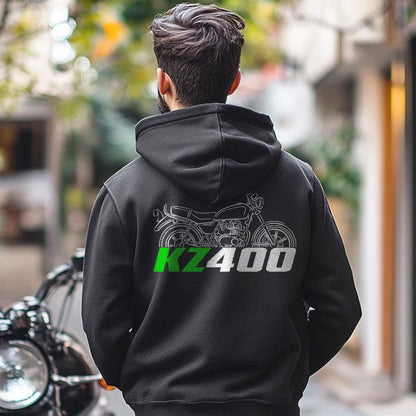 Kawasaki Z400 & KZ400 Inspired Hoodie - Motorcycle Sweatshirt for Riders