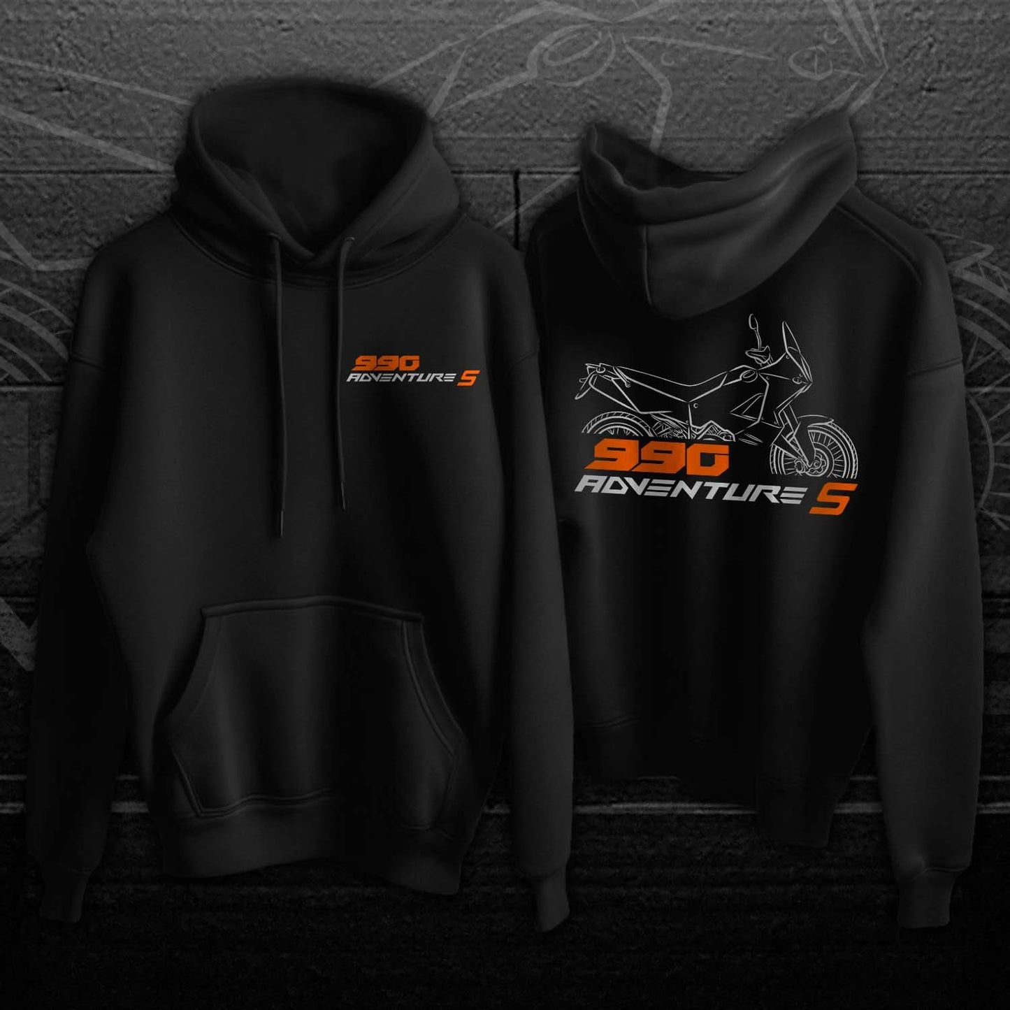KTM 990 Adventure Hoodie - Motorcycle Sweatshirt for ADV Riders