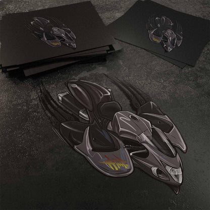 Suzuki Hayabusa 2008-09 Inspired Stickers - Set of 3 Biker Motorcycle Decals